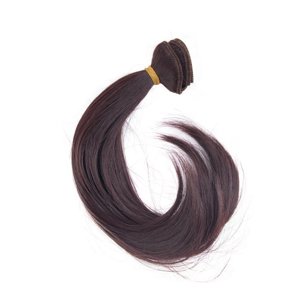 Трессы для кукол 15 см, 100 см, 22 г, 14 т.каштановый, HobbyBe HAR-15