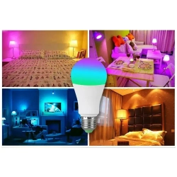 Лампочка светодиодная E27 с пультом управления 9Вт Огонёк OG-LDP39