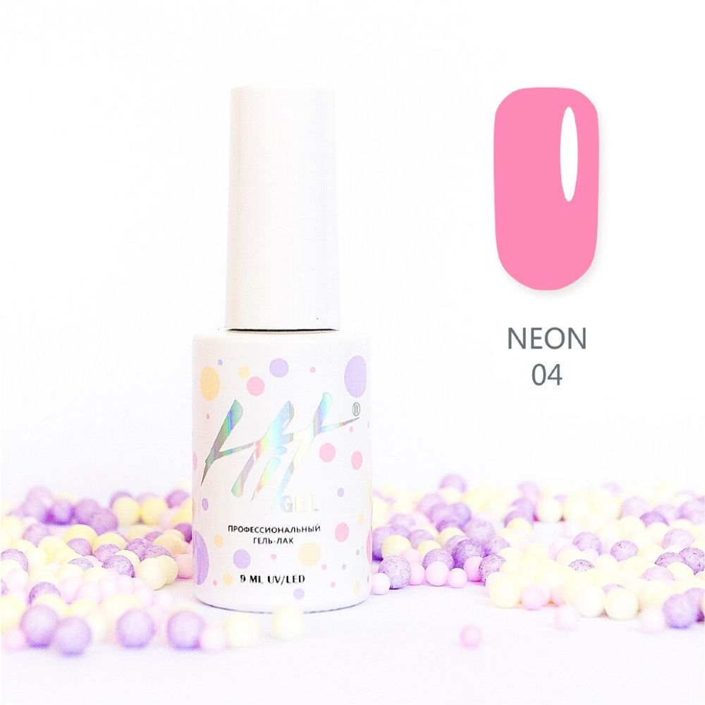 Гель-лак Neon  ТМ &quot;HIT gel&quot; №04, 9 мл