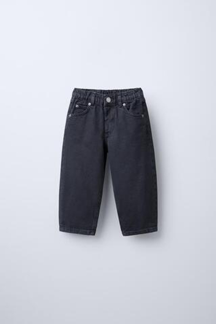 ZARA БРЮКИ BAGGY ИЗ ТВИЛА, МОРСКОЙ СИНИЙ