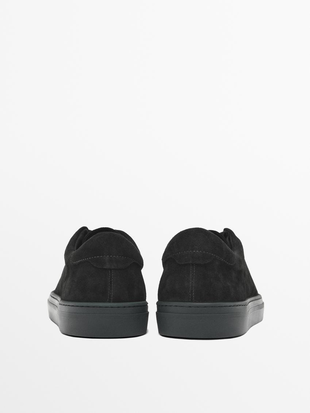 Massimo Dutti Кроссовки из замши, темно-серый