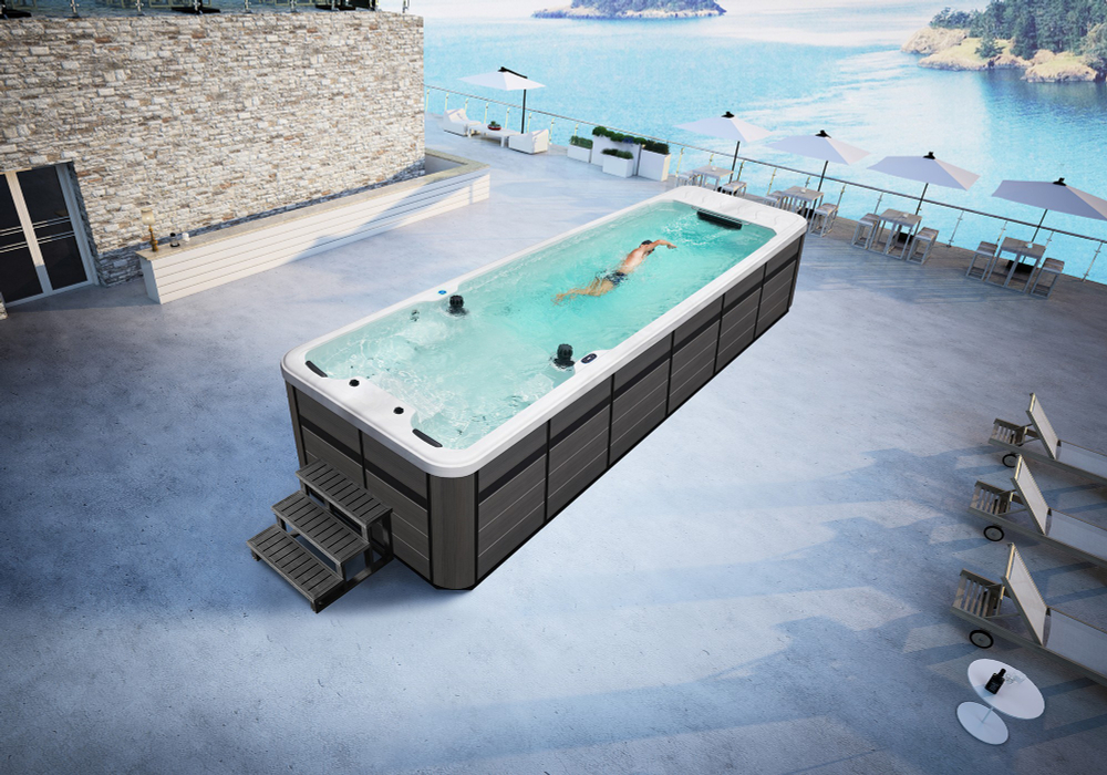 Плавательный гидромассажный спа бассейн Victoria Star VS-GT800 с разграниченными зонами