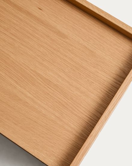 Прикроватная тумба Onix, 2 ящика, шпон дуба натурального цвета