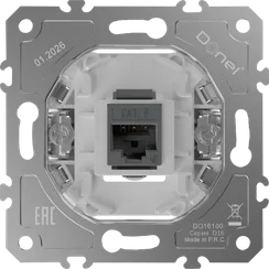 Donel D16  Механизм розетки RJ45 одиночная cat.6/ClassE-8