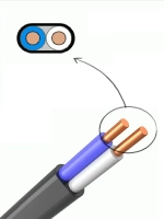 АКЗ Силовой кабель ВВГ 2 x 2.5 мм², 100 м, 8400 г