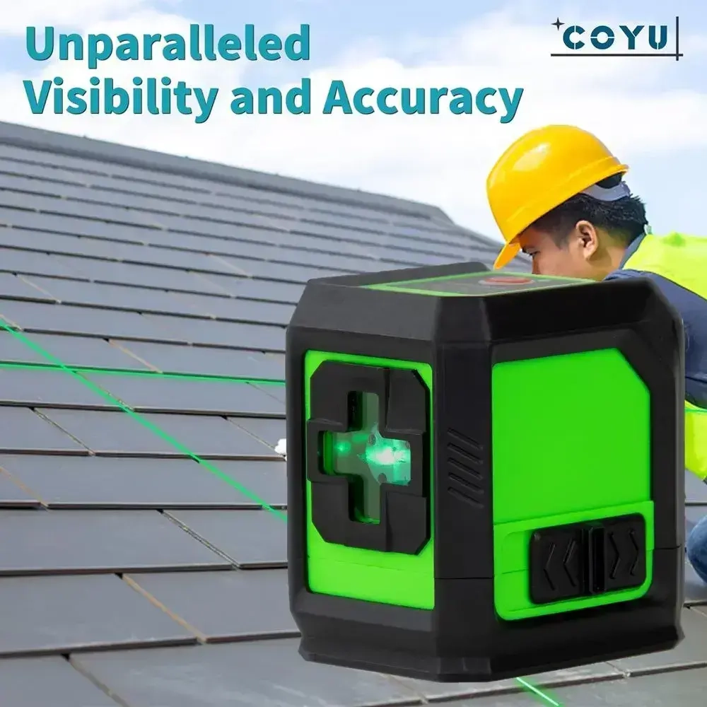 Лазерный уровень /лазерный нивелир 2 ЛИНЕС , зеленый луч, С магнитом на обратной стороне