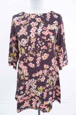 Платье AScool черное "с цветами" 44 размер, новое