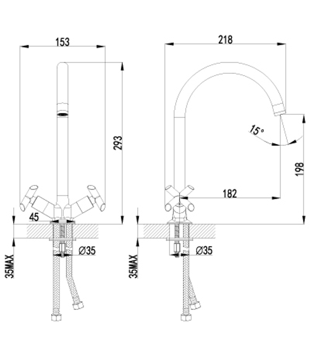 Смеситель для кухни с поворотным изливом LEMARK PRACTICA – LM7504C