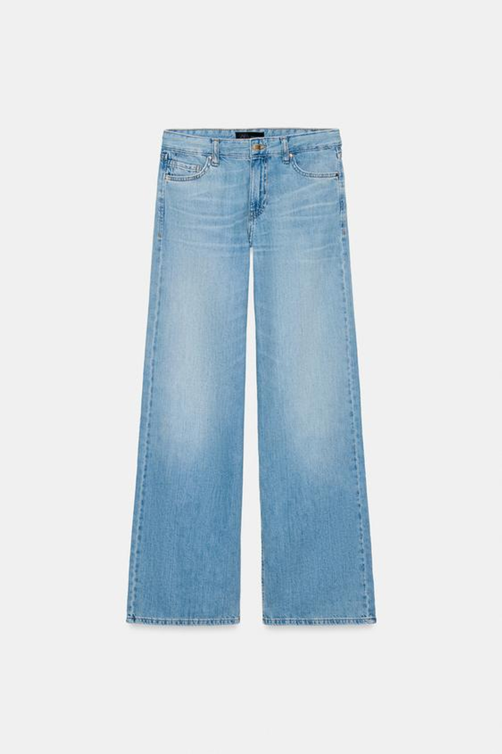 ZARA ДЖИНСЫ Z1975 WIDE-LEG С НИЗКОЙ ПОСАДКОЙ, ГОЛУБОЙ