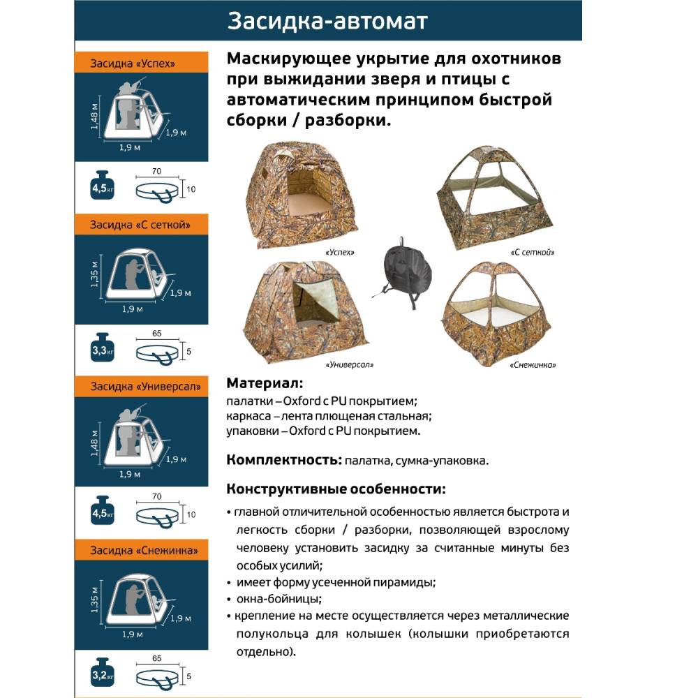 Засидка-автомат для охоты с сеткой из синтетической ткани, сухой камыш, Хольстер