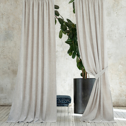 Готовые шторы и покрывало ДЕККО (арт. BL10-401-01) - светло-серые