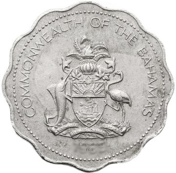 10 центов 1974-2005 Багамские острова