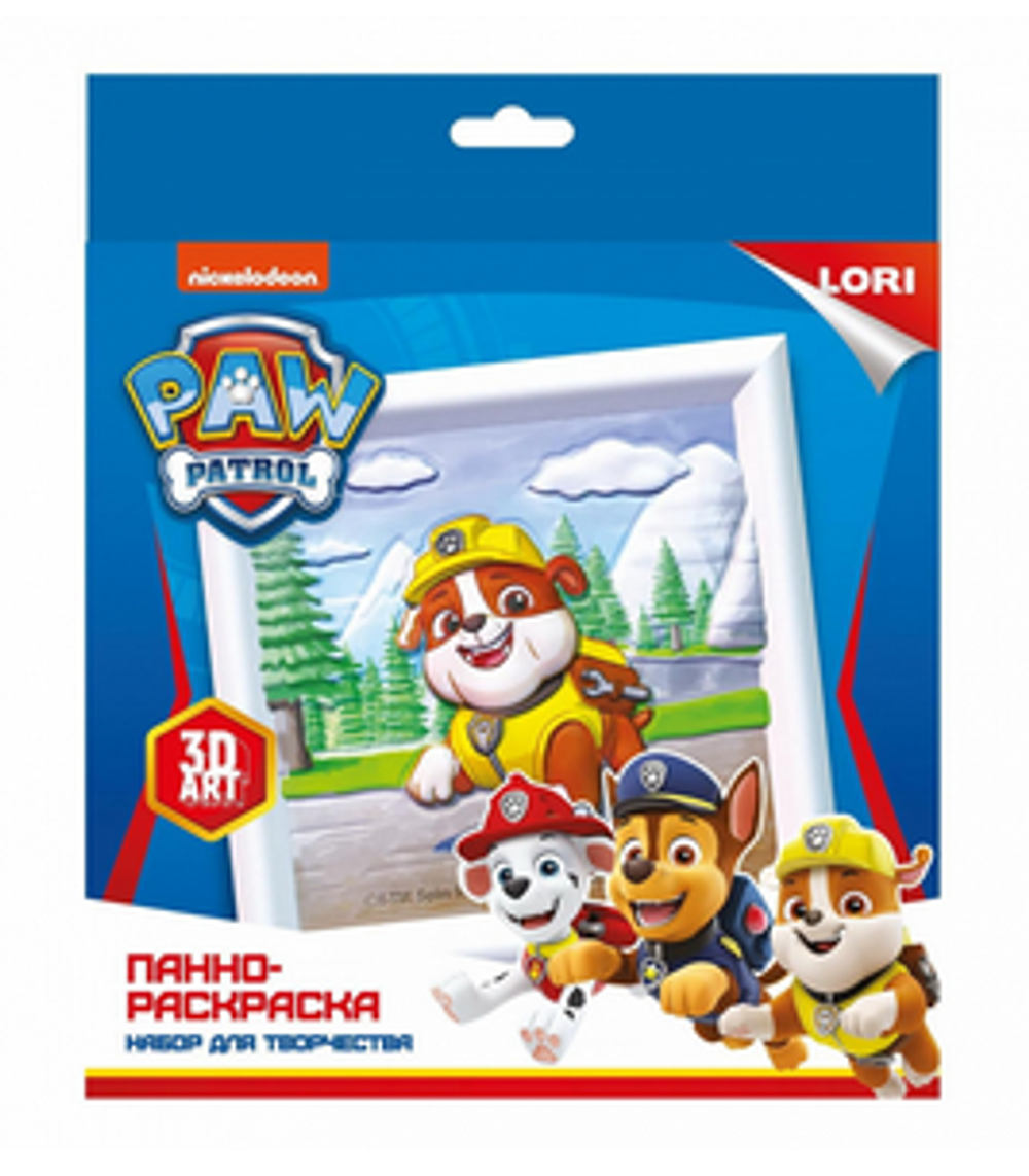 3D Art Панно-раскраска 20*20см Щенячий патруль "Крепыш" (Lori)