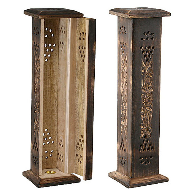 Подставка под благовония Башня Маяк, бок.дверца, дерево, 31 см