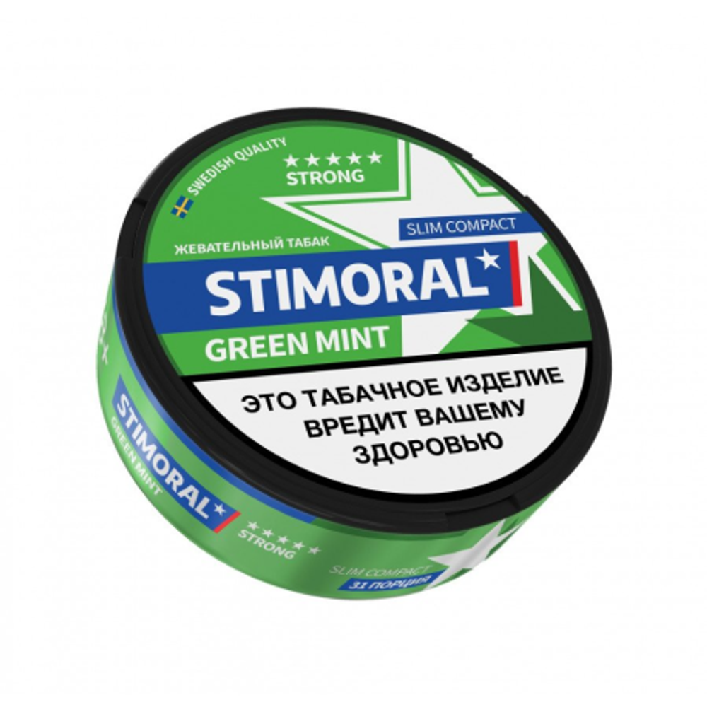 Жевательный табак "STIMORAL SLIM COMPACT" GREEN MINT (М)