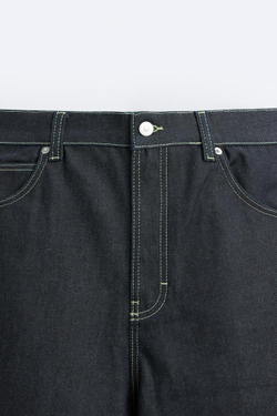 ZARA ШОРТЫ КАРГО С КАРМАНАМИ, СИНИЙ