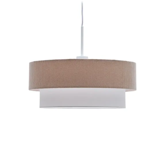 Bianella Подвесной светильник из хлопка и вельвета бежевого цвета, Ø 40 см