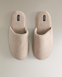 ZARA HOME ДОМАШНИЕ ТАПОЧКИ, БЕЖЕВЫЙ