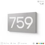 Номер на дверь 759, табличка на дверь для офиса, квартиры, кабинета, аудитории, склада, серая 120х70 мм, Айдентика Технолоджи