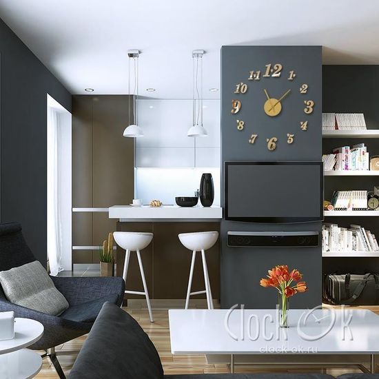 Настенные 3D часы Love Time