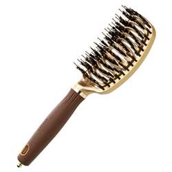 Olivia Garden Щетка Expert Care Flex Boar&Nylon Bristles Gold&Brown