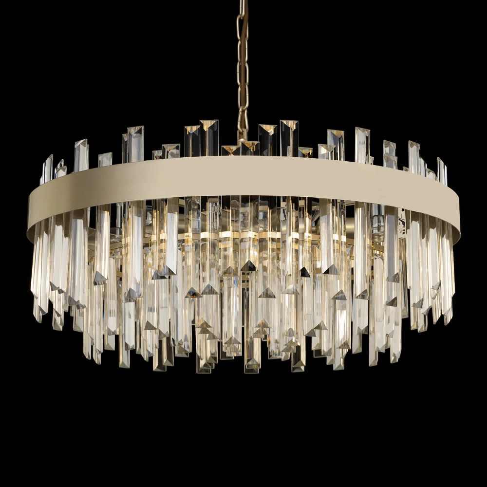 Citilux Лаура CL301282 Люстра хрустальная подвесная Шампань