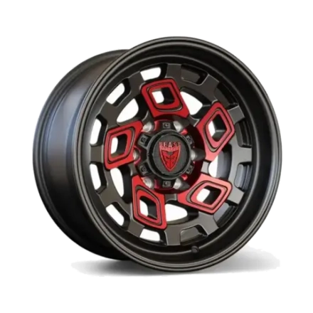 Диск колёсный BEAST OFFROAD 9606CN R17 8,5 ET0 Matte Black W Red Face