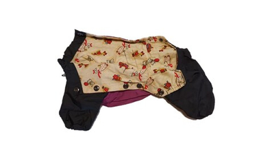 Комбинезон,  утепленный байкой 21 девочка (обхват груди 36 - 44) фуксия - черный