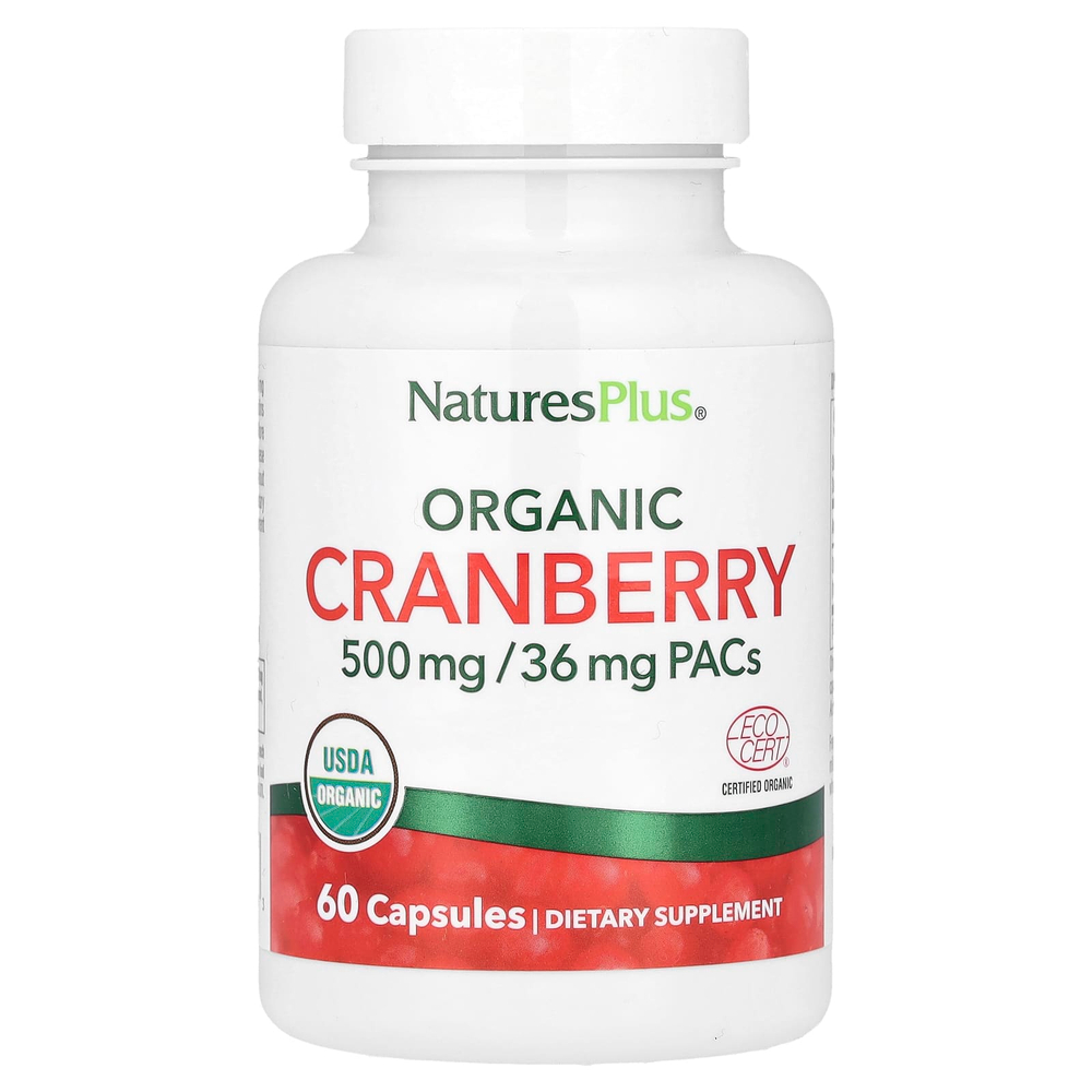 NaturesPlus, Органическая клюква, 60 капсул (250 мг на капсулу)