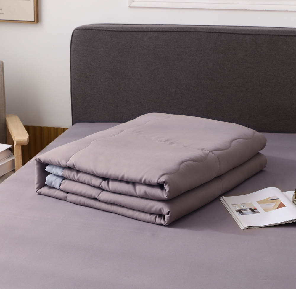 Комплект постельного белья Однотонный Сатин с Одеялом FB014