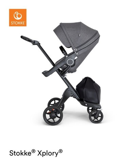 Коляска прогулочная Stokke Xplory, Black Melange, черный меланж