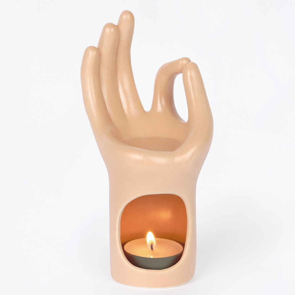 Подсвечник om meditation hand