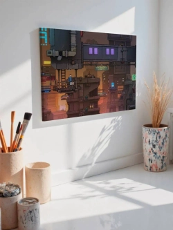 Картина на стену 40 X 50 Киберпанк город
