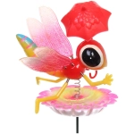 Фигура на спице «Стрекоза на цветке» 60 см (фигура 17*7 см) для отпугивания птиц, микс