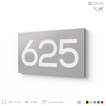 Номер на дверь 625, табличка на дверь для офиса, квартиры, кабинета, аудитории, склада, серая 120х70 мм, Айдентика Технолоджи