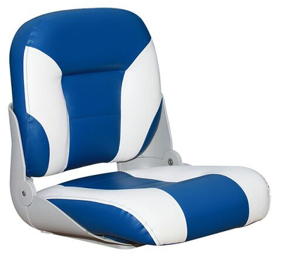 Сиденье типа "Sport low back", белое с синим (10253852)