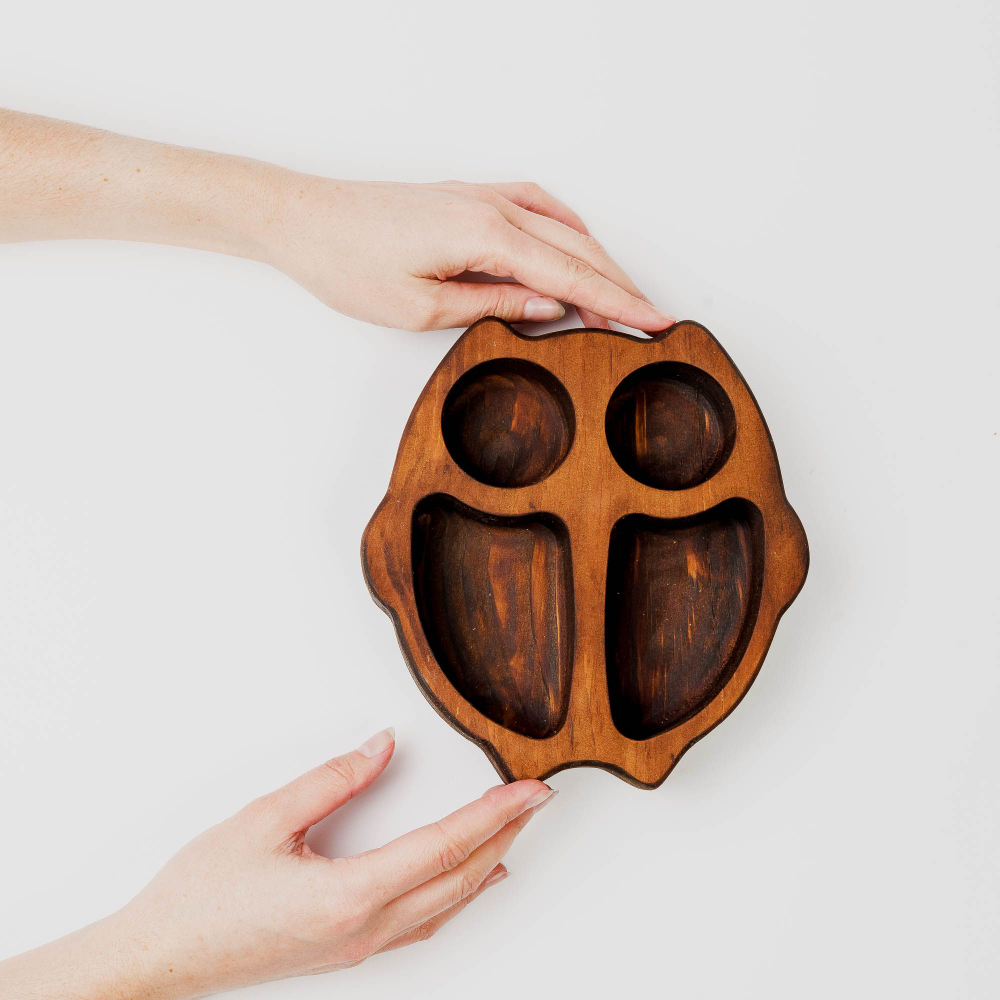 Менажница "Сова" из Сибирского кедра