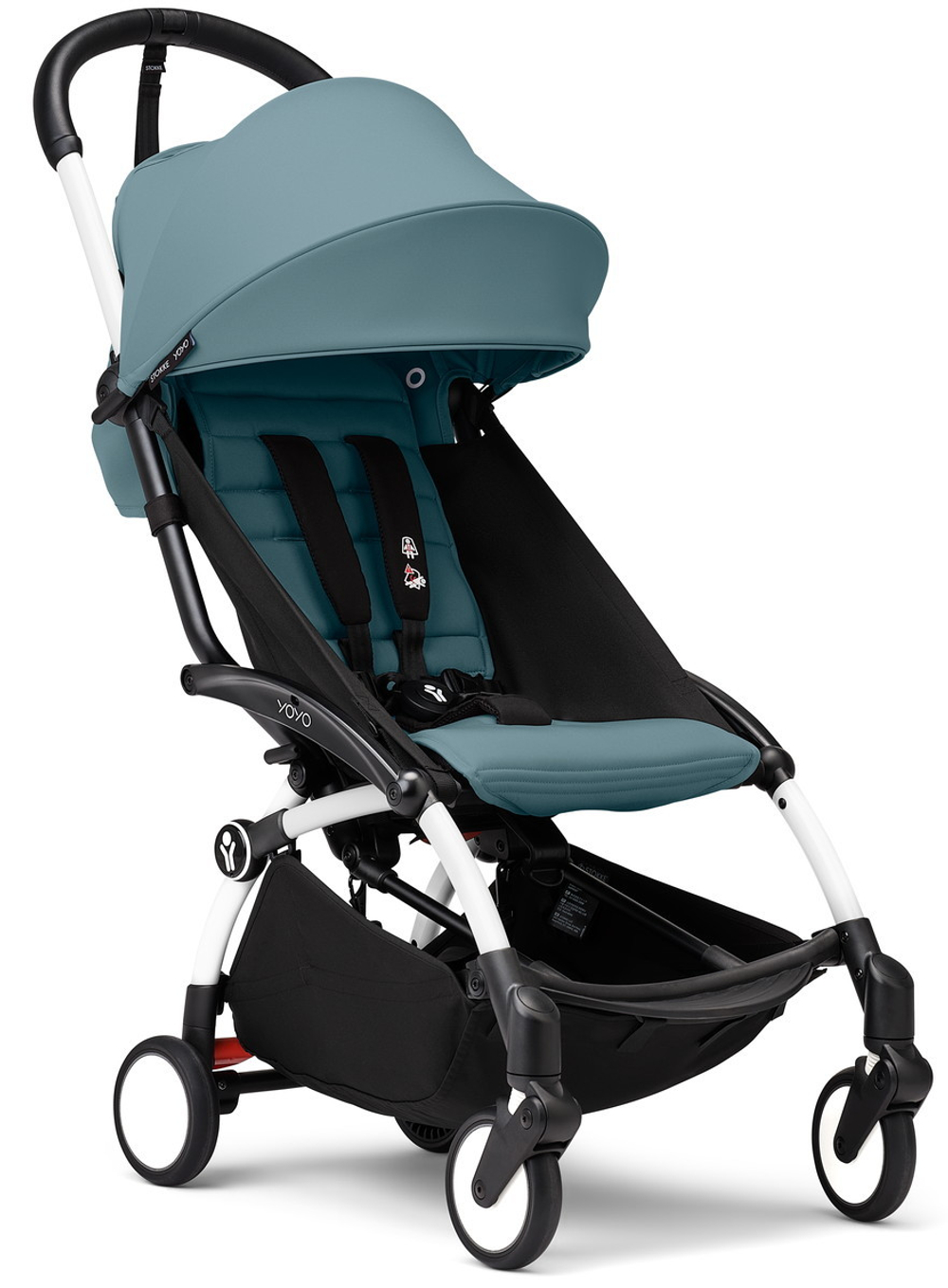 Коляска Stokke YOYO3 Newborn Pack рама белая White 2 в 1 Aqua