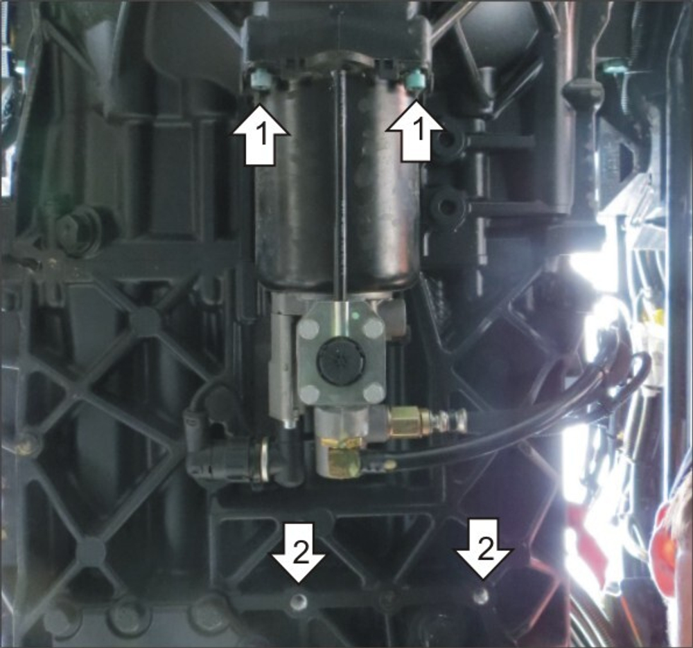 Защита Пневмогидроусилителя. 3 мм, Сталь. для MAN TGS 2007-2021 MOTODOR.24803