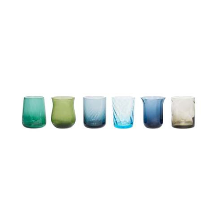 Набор стаканов Bitossi Home Texture Blue/Green, 6 шт.