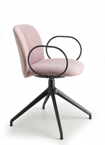Кресло офисное с обивкой Scab Design Mentha Pop, черный, розовый