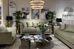 Диван Garda Decor Сорренто (Sorrento) 220 трехмест., велюр оливковый Colt1002-OLIV 220*101*88 см