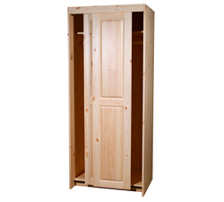 Шкаф-купе, 80x190x58, Классик, 2-створчатый, платяной