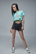 Джинсовые шорты короткие черные недорого