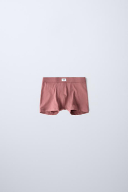 ZARA НАБОР ИЗ ПЯТИ ТРУСОВ-БОКСЕРОВ С ЛОГОТИПОМ, РАЗНОЦВЕТНЫЙ