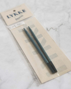 LYKKE Indigo 5'' interchangeable knitting needle tips | Люкки Индиго деревянные сменные спицы 13 см