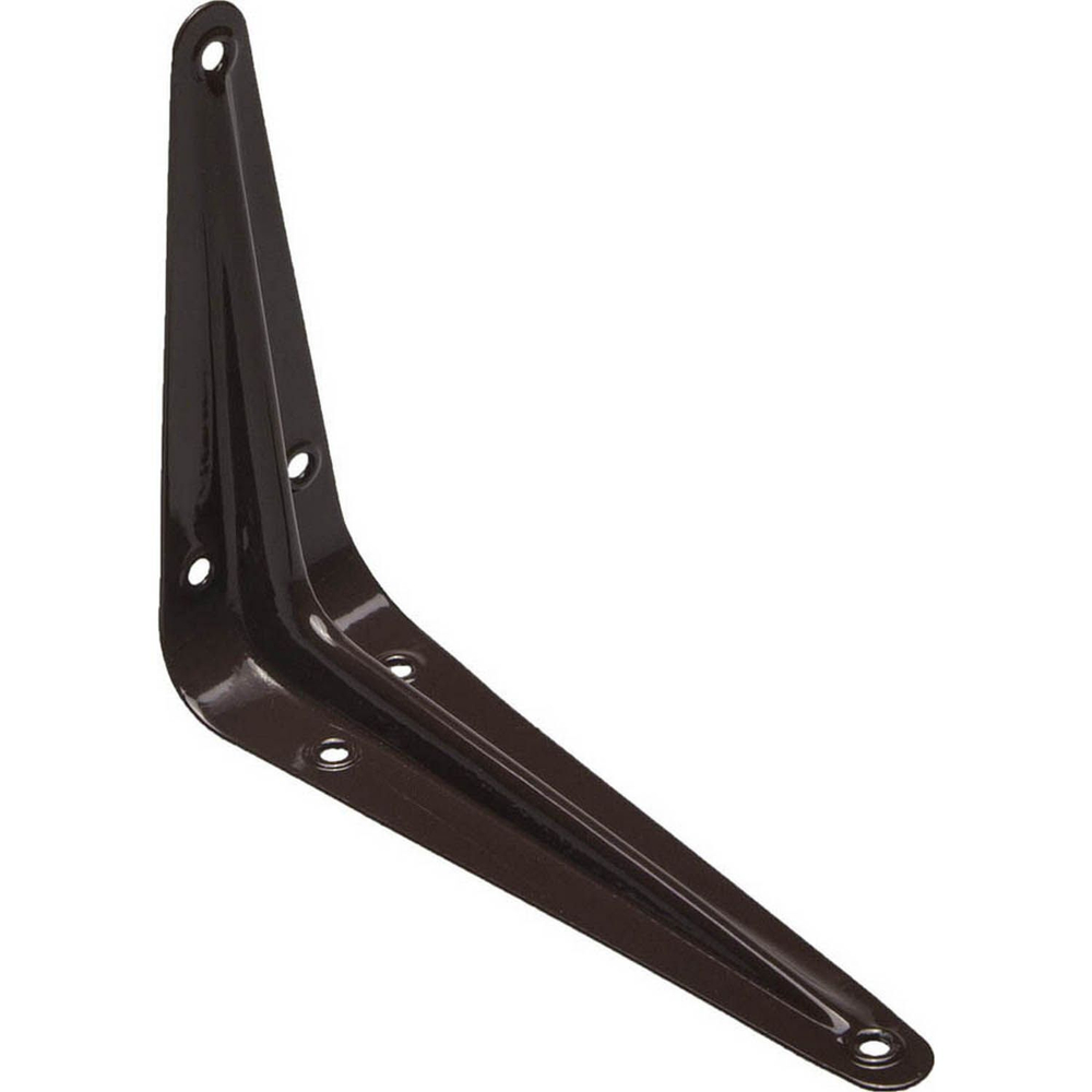 Кронштейн мебельный 250 × 300 мм (10/12), толщина 1,40 мм, белый/коричневый/серебристый