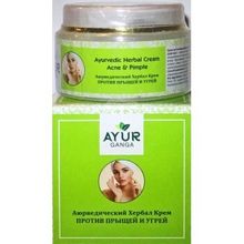 Крем для лица Ayur Ganga Против прыщей и угрей Ayurvedic Herbal 30гр