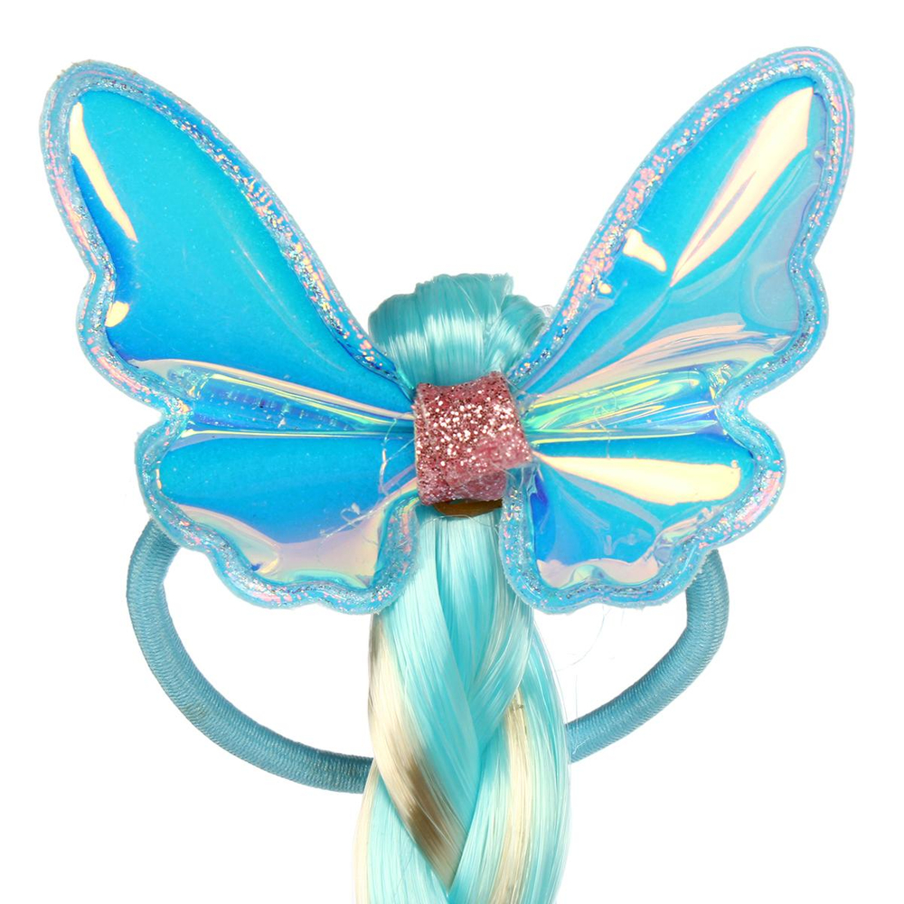 Заколка с волосами бантом 3-4 цвет а микс, блистер с-30964