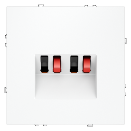 Розетка акустическая встраиваемая VOLTUM S70 4-местная, (белый матовый)